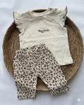"Tiny Friends" Ruffled Leopard Print Set ( 6 months- 3 years)