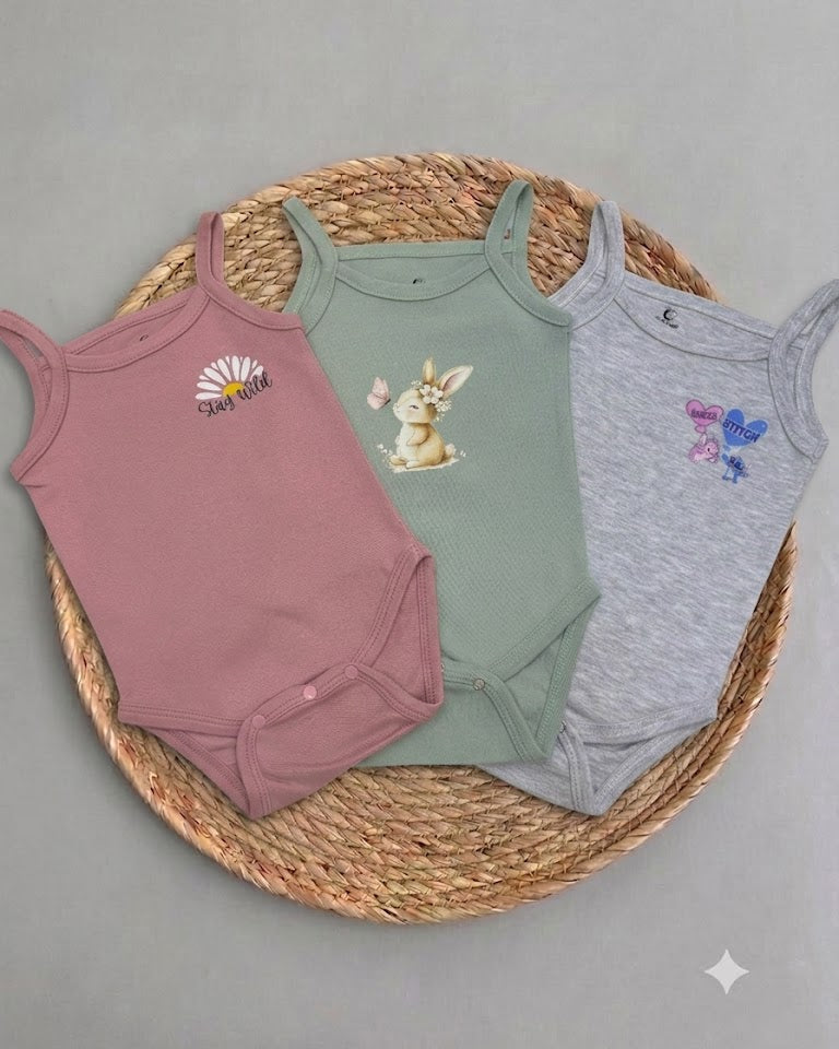 Bunny and Stitsh 3-pcs Bodysuit Set (18 months)