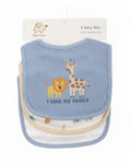 3-Pack Baby Cotton Bib Set – Soft & Absorbent -Giraffe