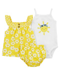 Baby Girl 3-Pcs Summer Set- SunShine