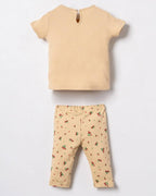 "Kind Heart" Ribbed Tee & Floral Leggings Set ( 6 months- 3 years)