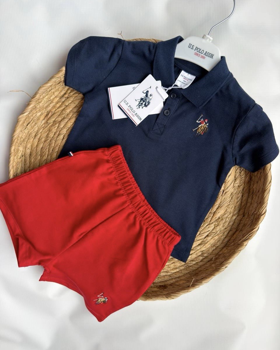 U.S. Polo Assn Navy Classic Sporty Set (6 months up to 3 years)