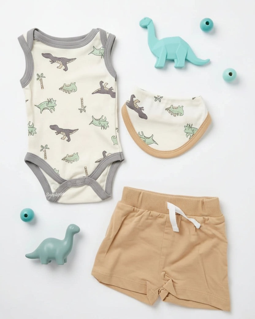 3-Piece Summer Set -Dino (3 up to 12 months)