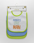 3-Pack Blue Baby Bib Set