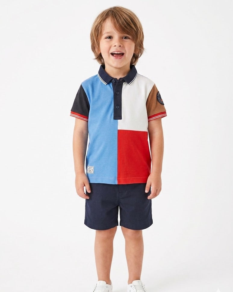Modern  Polo & Navy Shorts Set