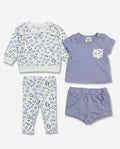 4-Piece Baby Girl Floral Print Summer Set (6 months)