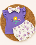 3-Piece Outfit Set- Flowers (3 up to 18 months)