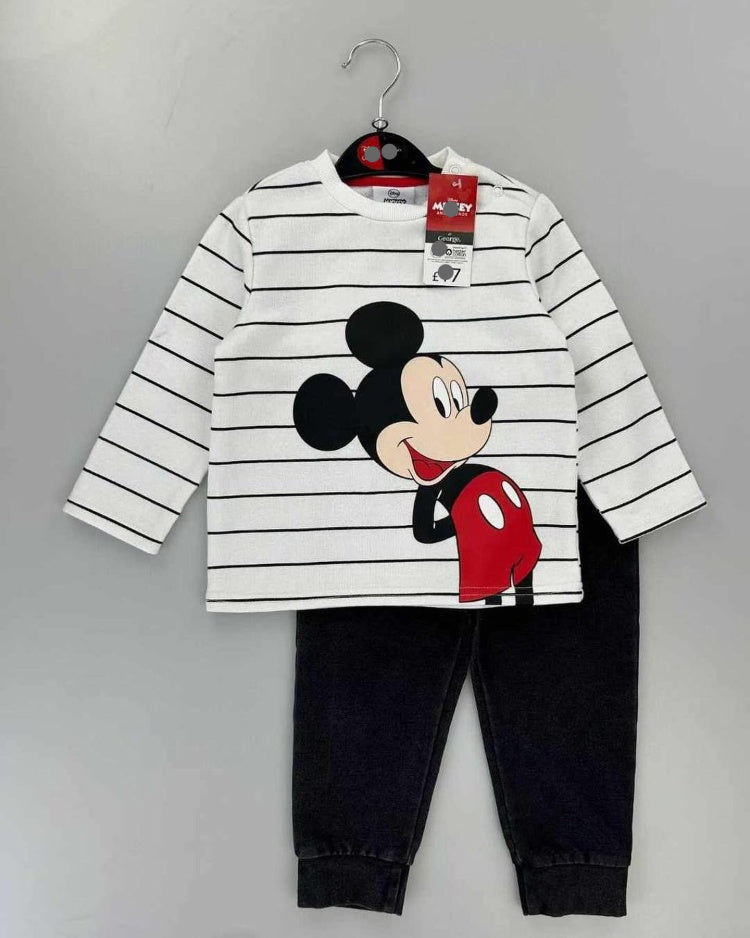 Baby Boys 2-Piece Cotton Striped Sweatshirt & Jogger Pants Set