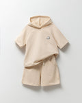 Two-Piece Hooded Short Set- Beige (2-3-4 years)