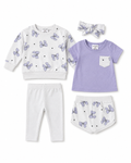 5-Piece Baby Girl Bow Print Summer Set (3 and 6 months)