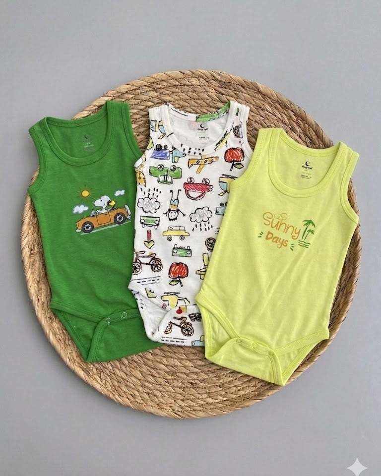 Set of 3-pcs Bodysuit (18 up to 36 months)