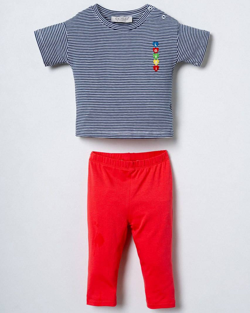 "Kind Heart" Ribbed Tee & Floral Leggings Set ( 6 months- 3 years)
