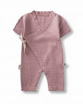 Organic Muslin Jumpsuit 0-9 Months- Light Pink