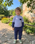 2-Piece Cotton Comfort Suit-Navy (2-5 Years)