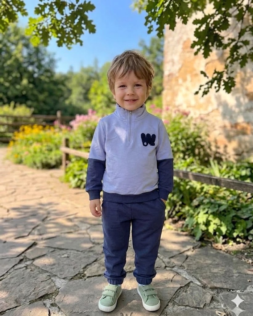 2-Piece Cotton Comfort Suit-Navy (2-5 Years)