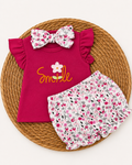 3-Piece Outfit Set-Smile Flower (3 up to 18 months)
