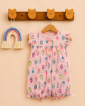 Ice Cream Print One-Piece Cotton Romper