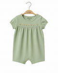 Vintage-Inspired Sage Floral Romper ( 6-24 months)