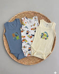 Dino-Print Set of 3-pcs Bodysuit (24 and 36 months)