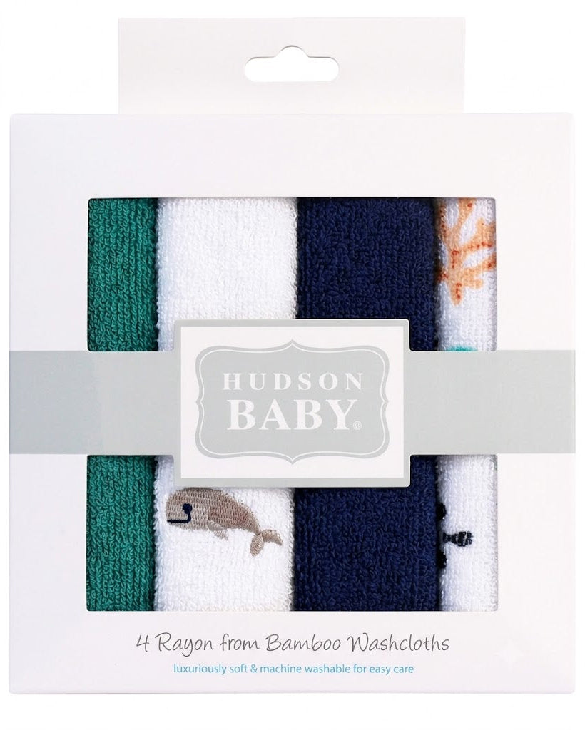4-Pcs Unisex Bambo Wash Cloths