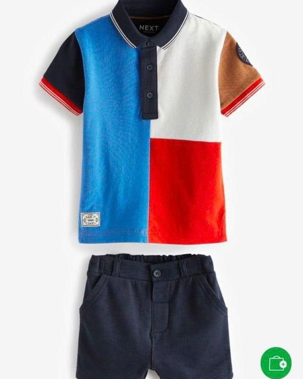 Modern  Polo & Navy Shorts Set