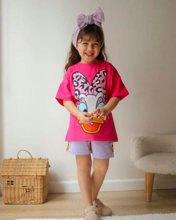 Daisy Duck Girl Short Set
