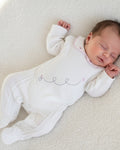 White Cotton Overall With Butterfly Print
