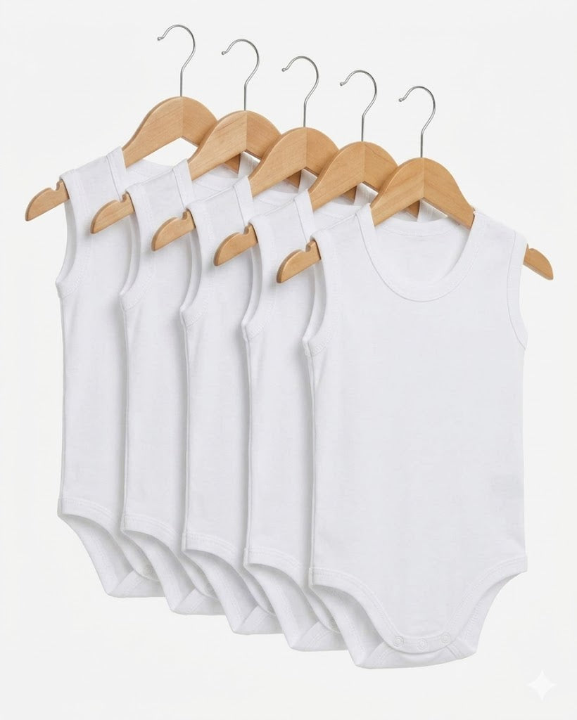 5-pcs  Pack Cut Sleeve Bodysuits (6 months)
