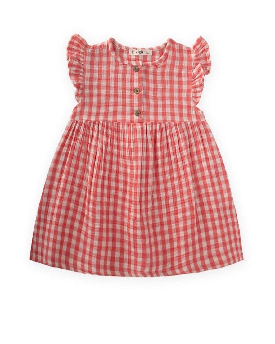 Ethnic Girl Dress-Poppy Red