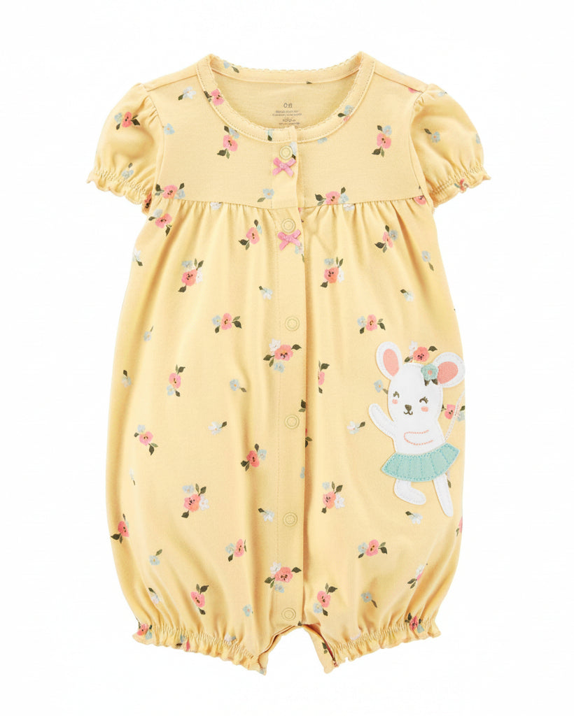 Yellow Bunny Cotton Romper (9-18 months)