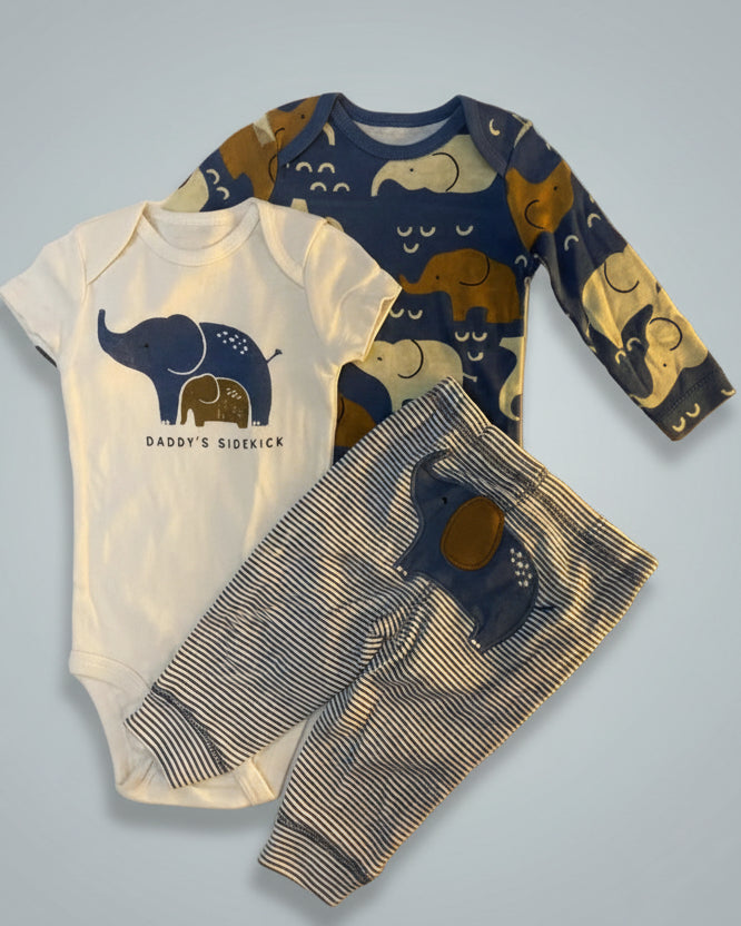 3-Piece Elephant Outfit Set