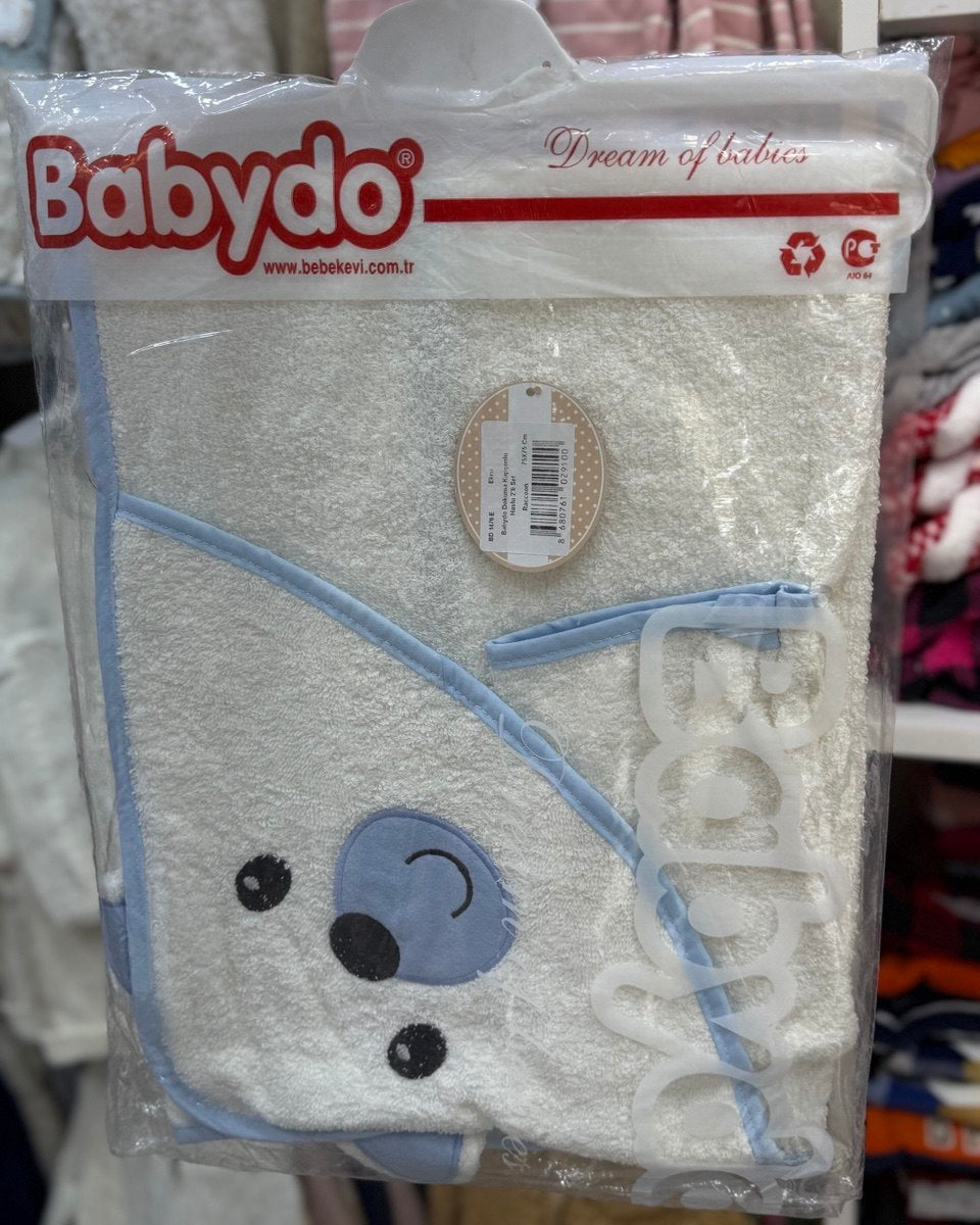 Blue Bear Baby Towel Set With loofah