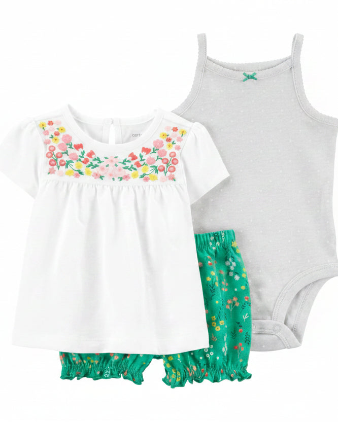 Baby Girl 3-Pcs Summer Set- Floral