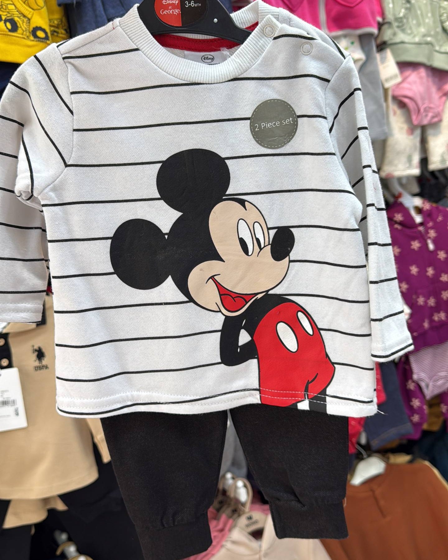 Baby Boys 2-Piece Cotton Striped Sweatshirt & Jogger Pants Set