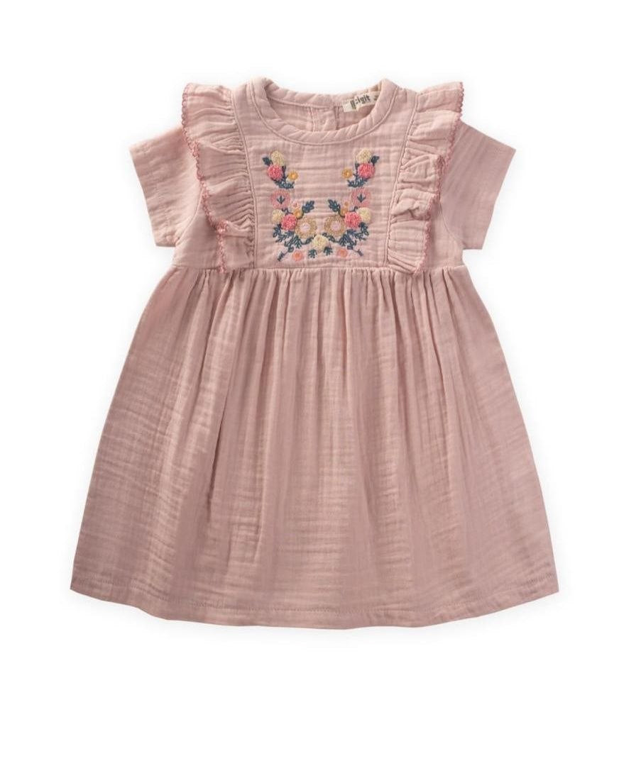 Ethnic Girl Dress-Light Pink