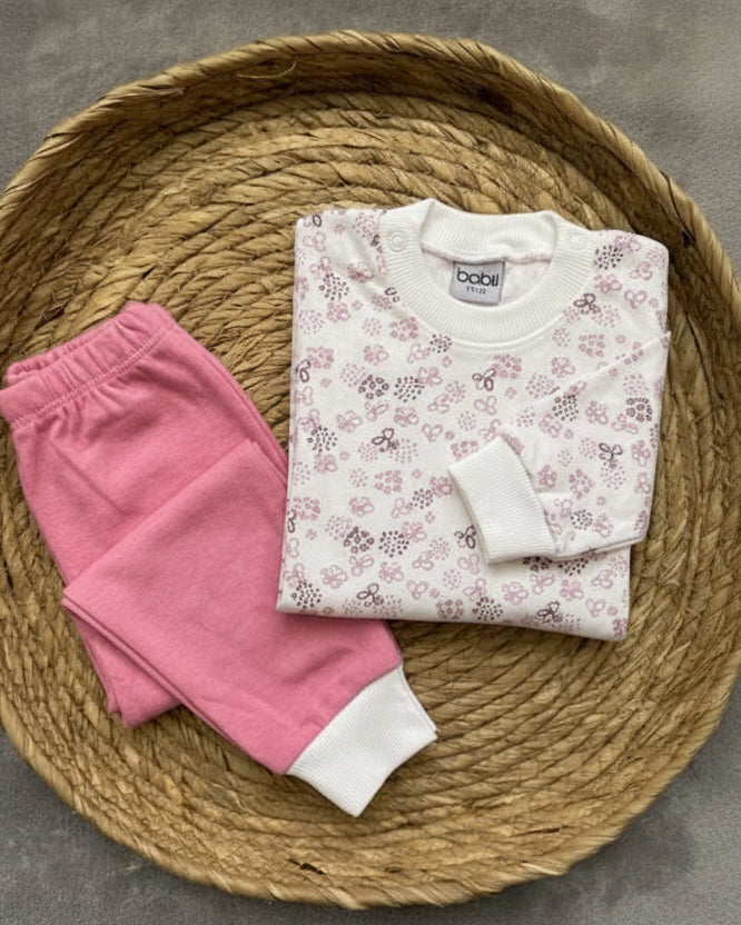 Flowers Patterned  Cotton Pyjama Set (2-3 Years)
