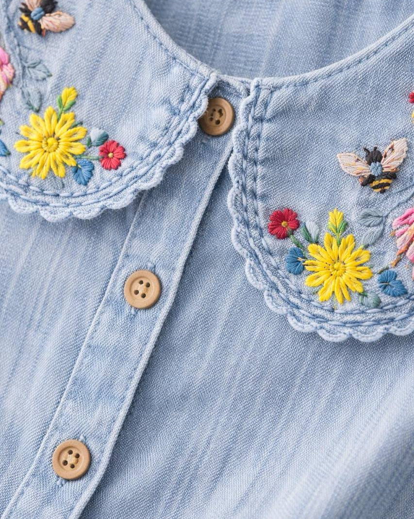 2-Piece Top and Bottom Denim Set