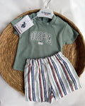 U.S. Polo Assn Mint Multi-Stripe Set (6 months up to 3 years)