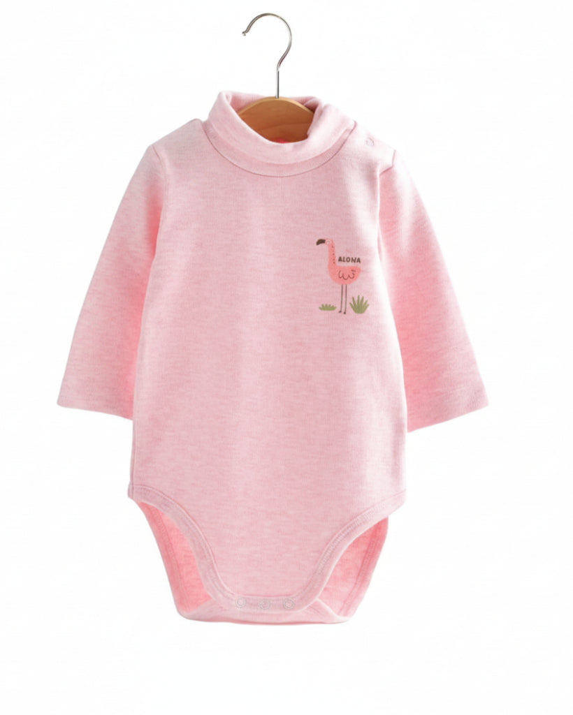 Baby Long-Sleeve Bodysuit-Pink