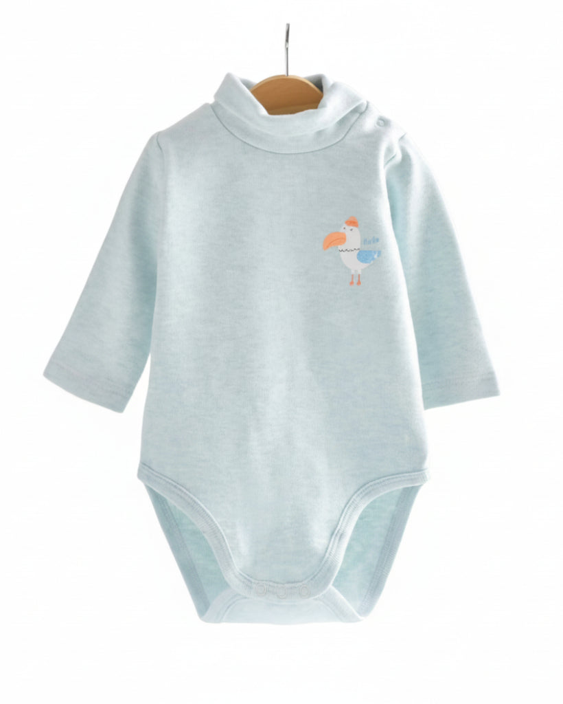 Baby Long-Sleeve Bodysuit-Blue