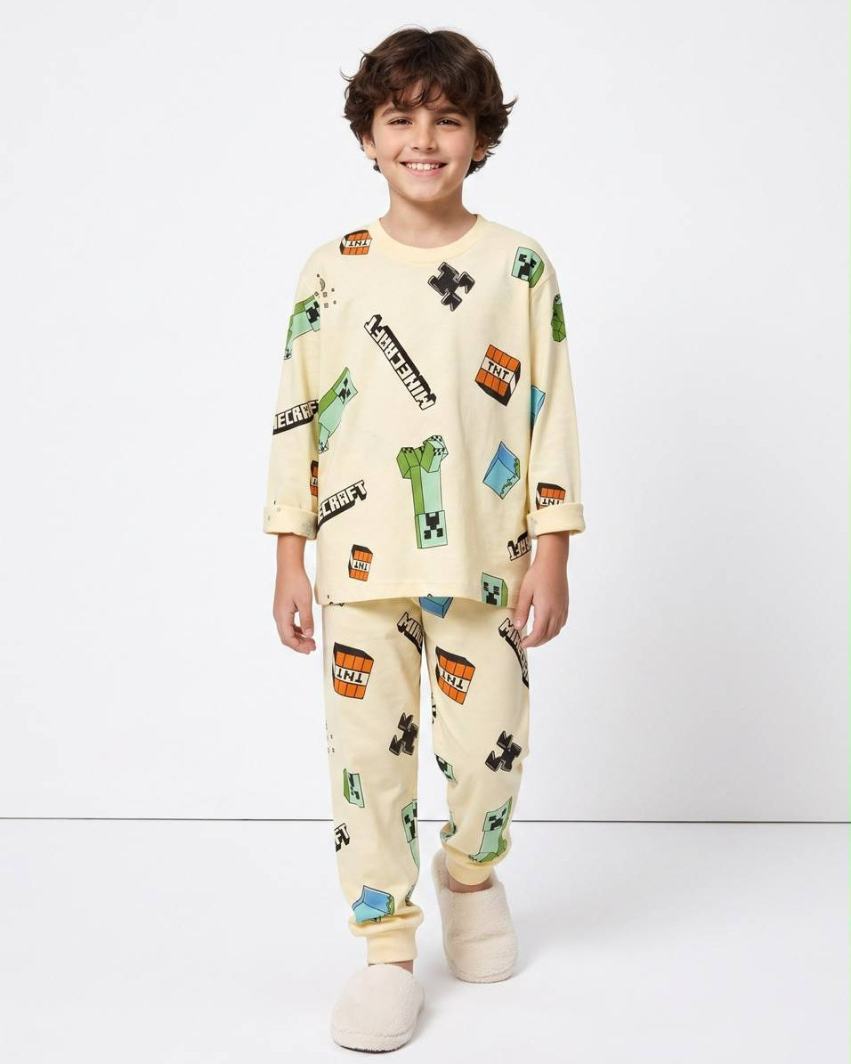 Kids Minecraft Cotton Pajama Set (2-8 Years)