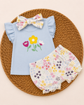 3-Piece  Flowers Print Outfit Set (3 up to 18 months)