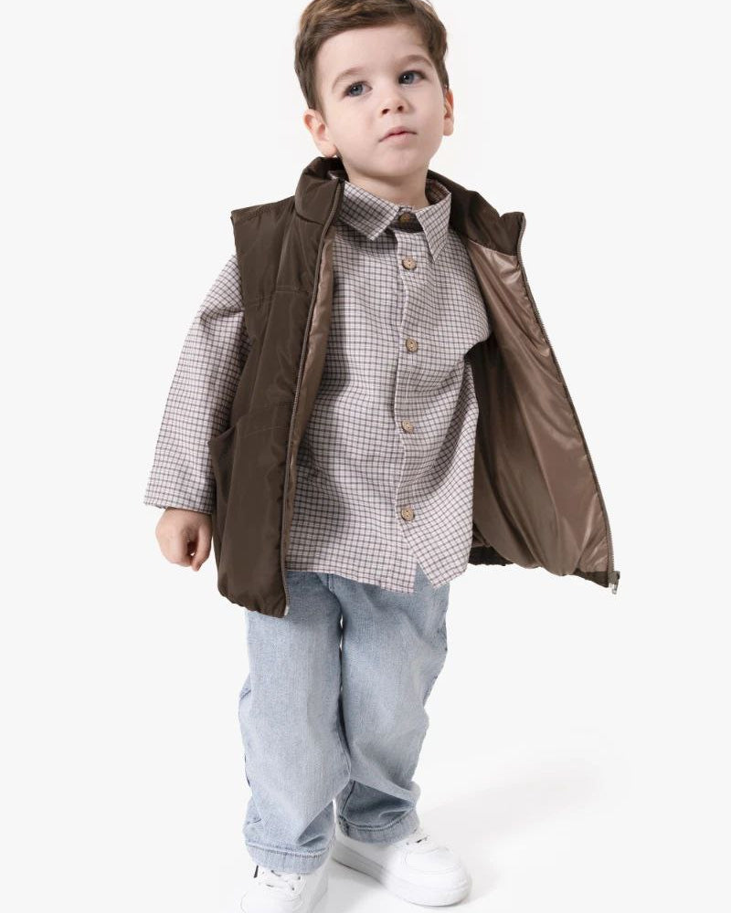 Boys' Casual Vest, Shirt & Jeans Set