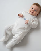 White Cotton Overall With Balloon Print
