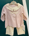 Baby Girl Vintage Floral Blouse & Pant Se