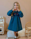 MİNİKO KIDS GIRL FESTIVAL COLLAR DENIM DRESS