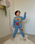 Boys' Stitch Pattern Cotton Tracksuit