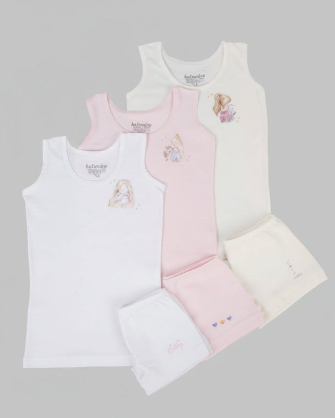 2- pieces Set of Vest and Boxer for girls