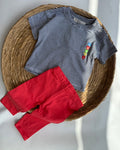 "Kind Heart" Ribbed Tee & Floral Leggings Set ( 6 months- 3 years)