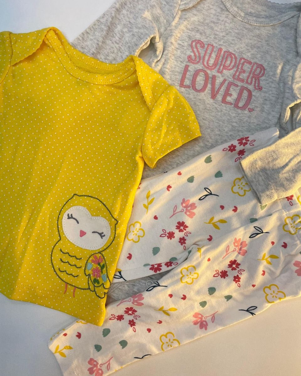 3-Piece Owl Outfit Set